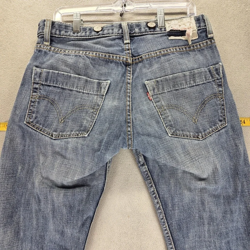Vintage Levis Engineered Jeans Mens Blue Double Knee Zip Fly Bootcut Fits 32x29